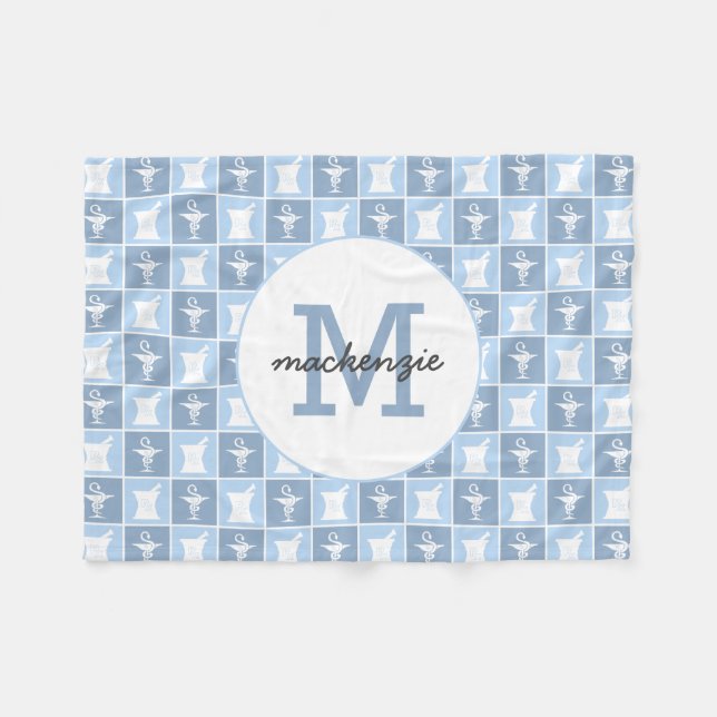 Apotekssymbol | Farmaceut | Anpassningsbar för apo Fleecefilt (Framsidan (Horisontell))