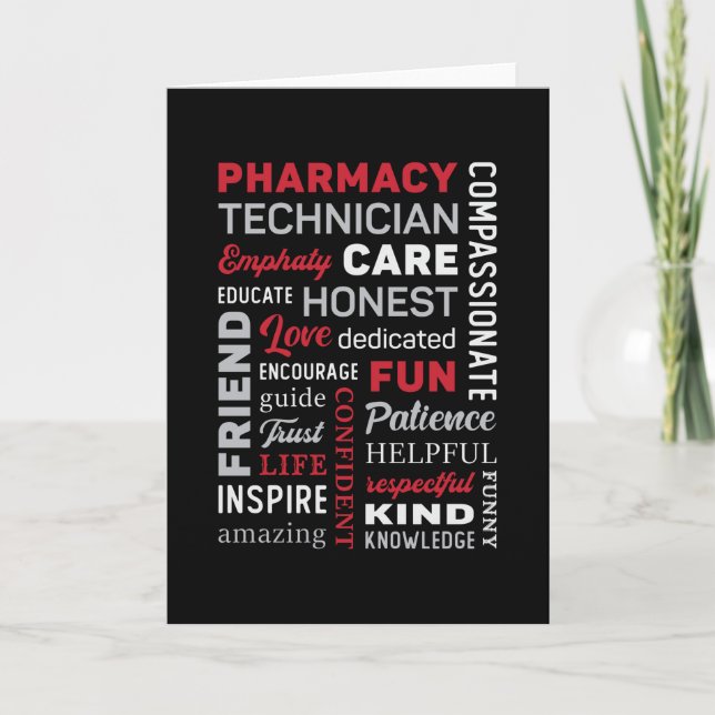 apotekstekniker Tech Medicine Pharmacine Quote Kort (Framsida)