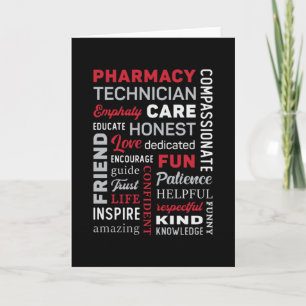 apotekstekniker Tech Medicine Pharmacine Quote Kort