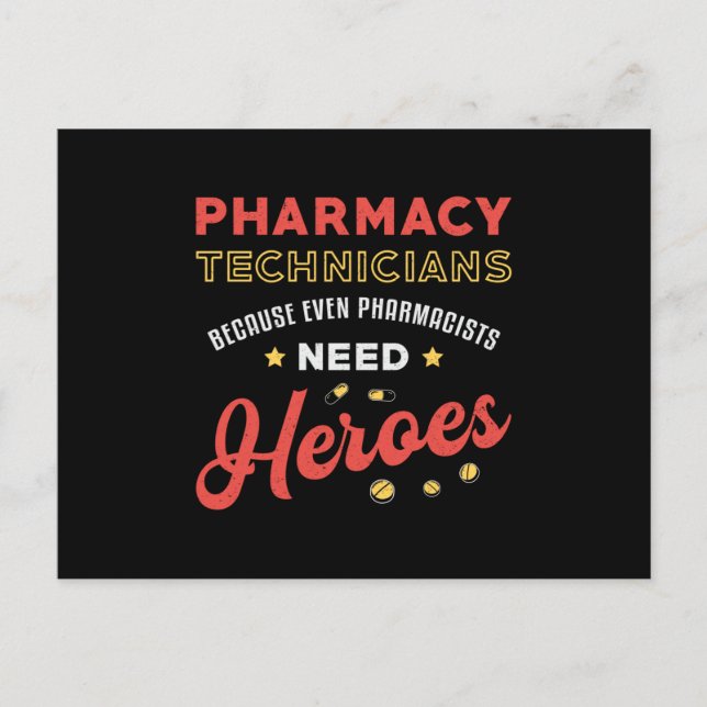 apotekstekniker Tekniker Tech Pharmacist Vykort (Framsida)