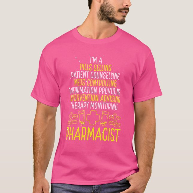 Apotekstillbehör Apotekstekniker Tacksägelse  T Shirt (Framsida)