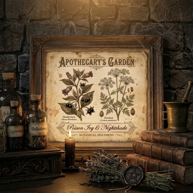 Apoteksträdgård Giftskuggört Poster (Skapare uppladdad)