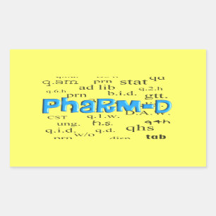 ApotekstudentPharm-D gåvor Rektangulärt Klistermärke