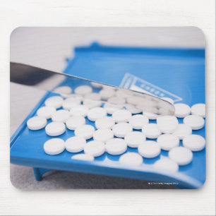Apotekverktyg, pills, läkarbehandling musmatta