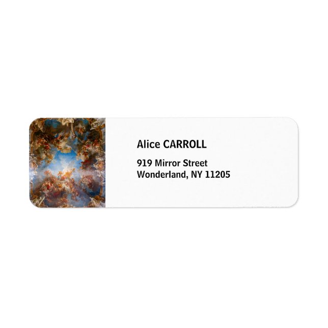 Apoteos av Herkules i Chateau de Versailles Returadress Etikett (Framsidan)