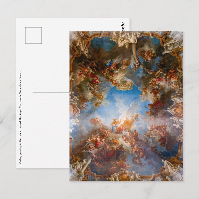 Apoteos hos Hercules i Chateau de Versailles Vykort (Fram/baksida)