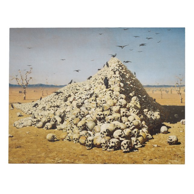 Apoteos i Krig (död och förstörelse) (Döskallar) Anteckningsblock (Framsida)