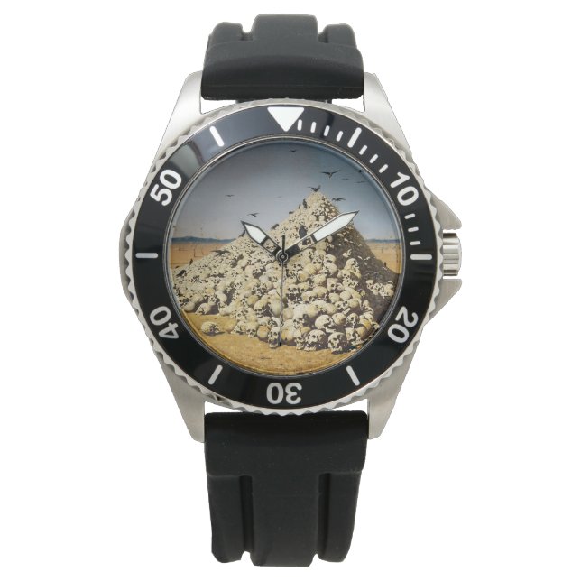 Apoteos i Krig (död och förstörelse) (Döskallar) Armbandsur (Framsida)