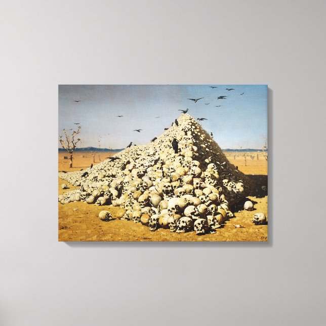 Apoteos i Krig (död och förstörelse) (Döskallar) Canvastryck (Framsida)