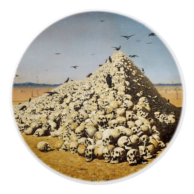 Apoteos i Krig (död och förstörelse) (Döskallar) Knopp (Framsidan)