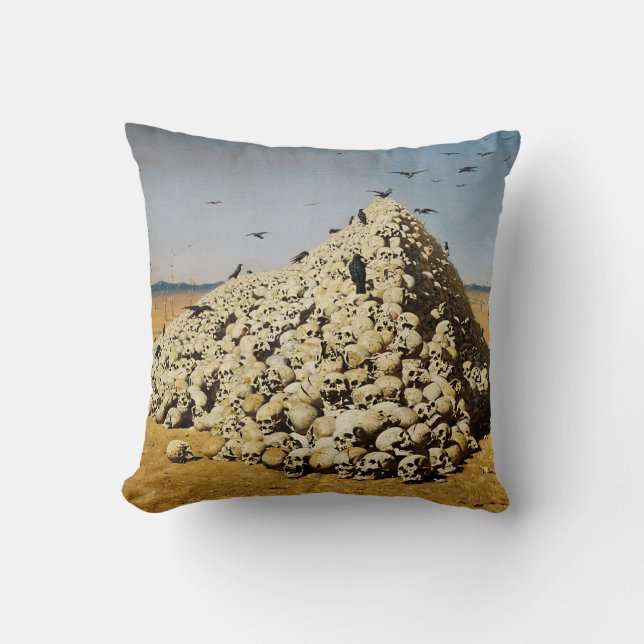 Apoteos i Krig (död och förstörelse) (Döskallar) Kudde (Framsida)