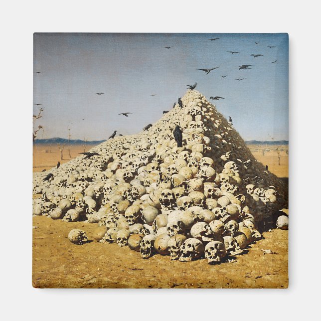 Apoteos i Krig (död och förstörelse) (Döskallar) Magnet (Framsidan)