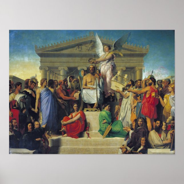 Apoteos of Homer, 1827 Poster (Framsidan)