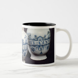 Apothecariess drogburkar, c.1740 Två-Tonad mugg