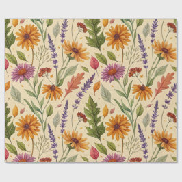 Apothecary Autumn Floral Garden Pattern Presentpapper