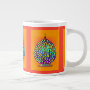 Apothecary Burk Orange Blue Jumbo Mugg