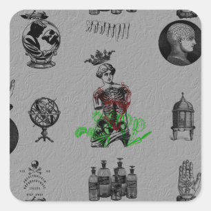Apothecary Fyrkantigt Klistermärke