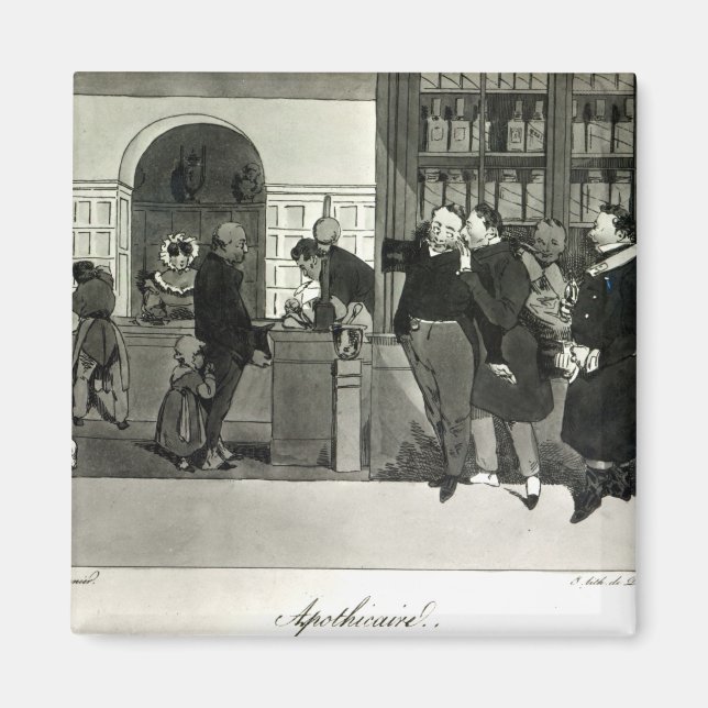 Apothecary, graverad av Delpech Magnet (Framsidan)