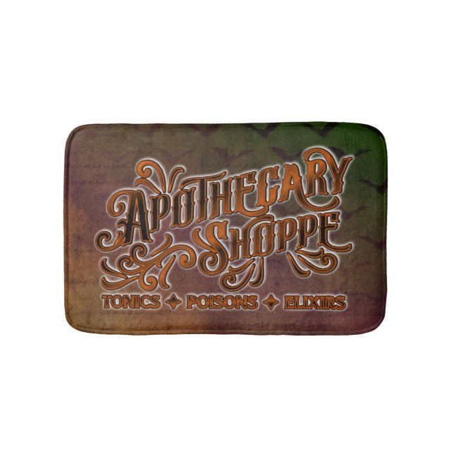 Apothecary Shoppe Halloween Gothic Sign Badrumsmatta (Framsidan)