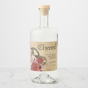 Apothecary Steampunk Vintage Moonshine eller Vin Spritflaskor Etikett