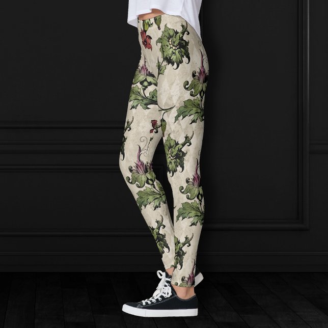 Apothecary Witch Plant | Stampunk Botaniska Örter Leggings (Skapare uppladdad)
