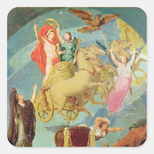 Apotheosis av Napoleon mig 1853 Fyrkantigt Klistermärke