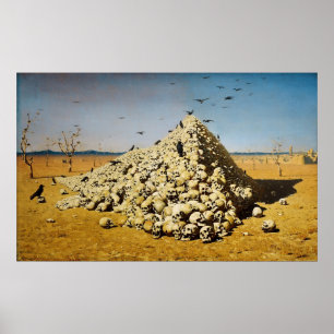 Apotheosisen av krig vid Vasily V. Vereshchagin Poster