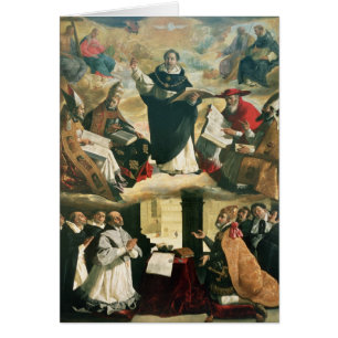 Apotheosisen av St Thomas Aquinas, 1631 Hälsningskort