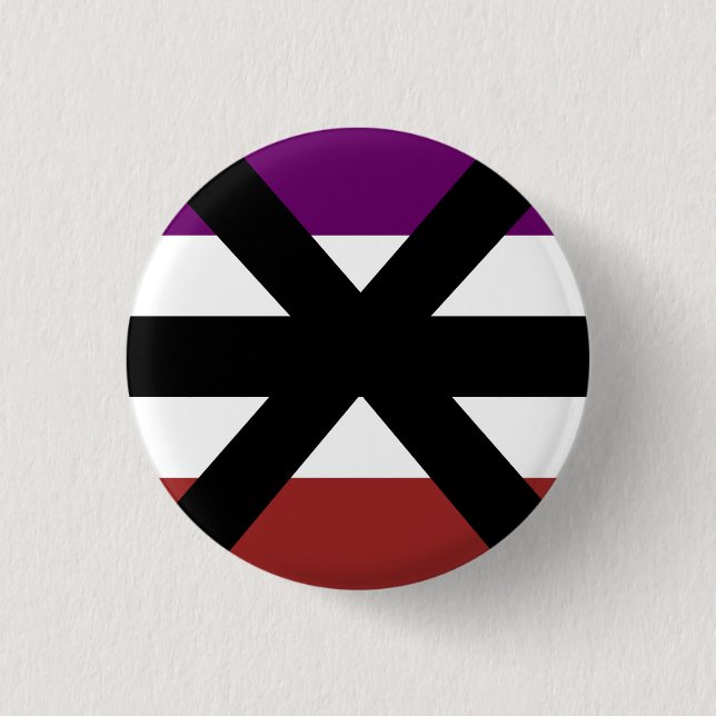 Apothisexual Pride Flagga Badge Knapp (Framsida)