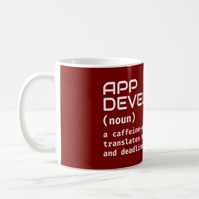 App Developer Coffee Mugg - Definition Humor (Vänster)