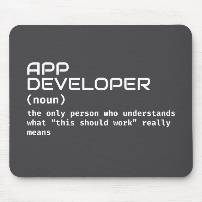 App Developer Definition Mouse Pad Musmatta (Framsidan)