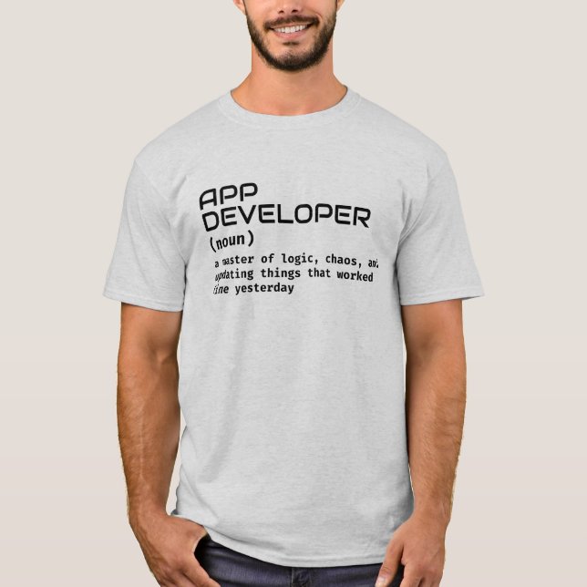 App Developer Manar T-Shirt - Funny Definition (Framsida)