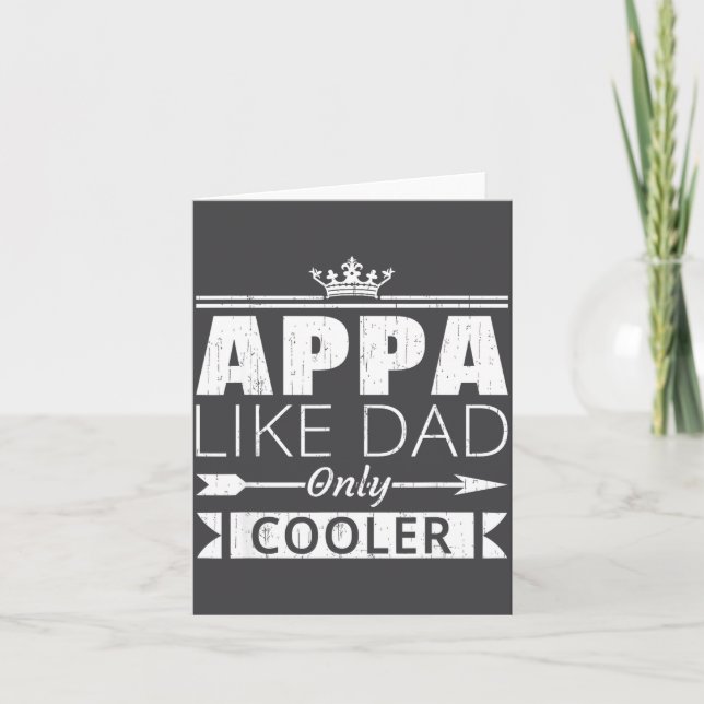 Appa Cooler Funny Korean Dad Father's Day Quote  Kort (Framsida)