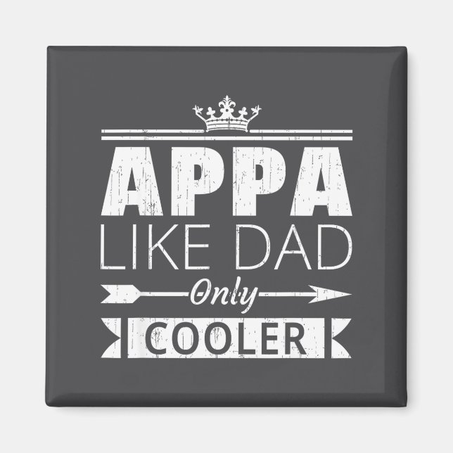 Appa Cooler Rolig Koreansk Pappa Fars Dag Citat  Magnet (Framsidan)