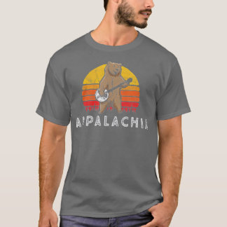 Appalachia Bluegräs Banjo Bear Funny Retro  T Shirt