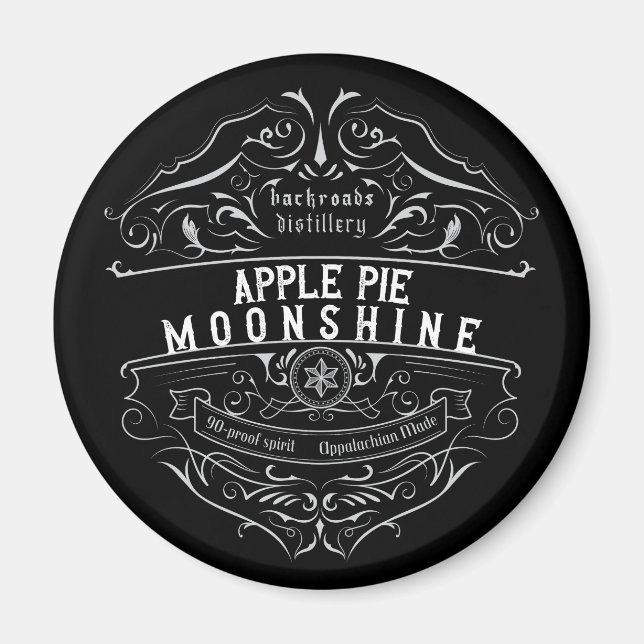 Appalachia Moonshine-etikett Magnet (Framsidan)