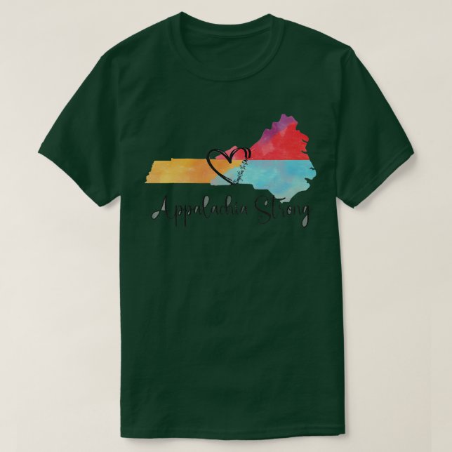 Appalachia Strong Hurricane Helene Disaster Pin T Shirt (Design framsida)