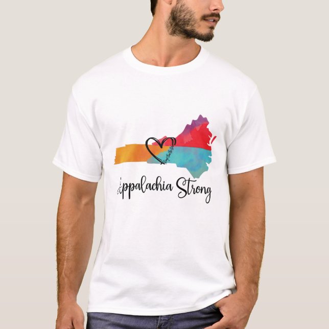 Appalachia Strong - orkanen Helene Disaster Reli T Shirt (Framsida)