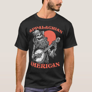 Appalachian amerikansk skelettbanjospelare Bluegra T Shirt