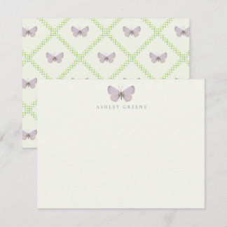Appalachian Blue Butterfly Flat Note Card Anteckningskort