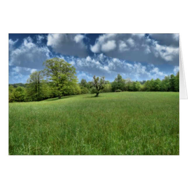 Appalachian Grönt Card Hälsningskort (Framsidan Horizontal)