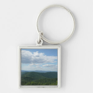 Appalachian Mountains I Shenandoah Fyrkantig Silverfärgad Nyckelring