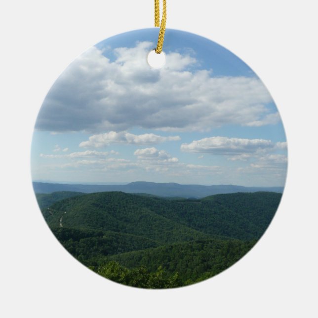 Appalachian Mountains I Shenandoah Julgransprydnad Keramik (Framsidan)