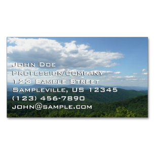 Appalachian Mountains I Shenandoah Magnetiska Visitkort
