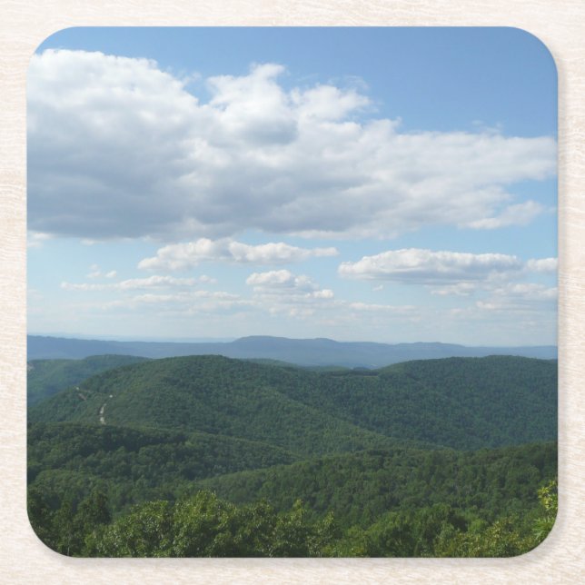 Appalachian Mountains I Shenandoah Underlägg Papper Kvadrat (Framsidan)