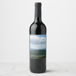 Appalachian Mountains I Shenandoah Vinflaska Etikett