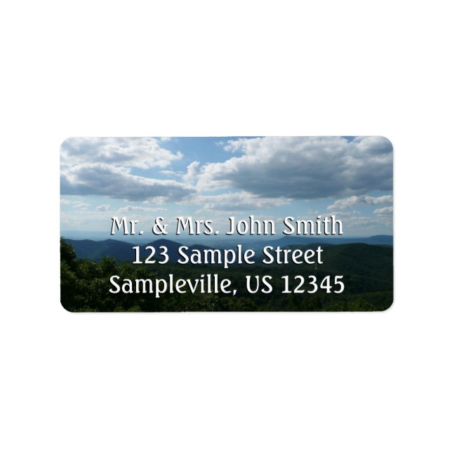 Appalachian Mountains II Shenandoah Adressetikett (Framsidan)