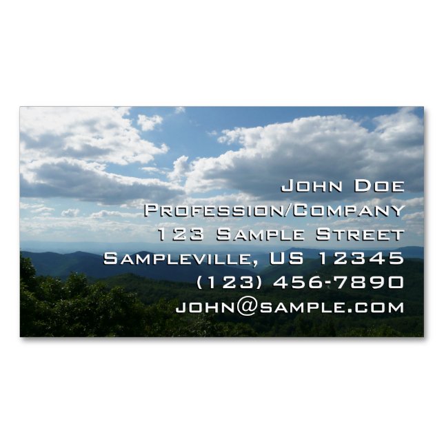 Appalachian Mountains II Shenandoah Magnetiska Visitkort (Framsida)