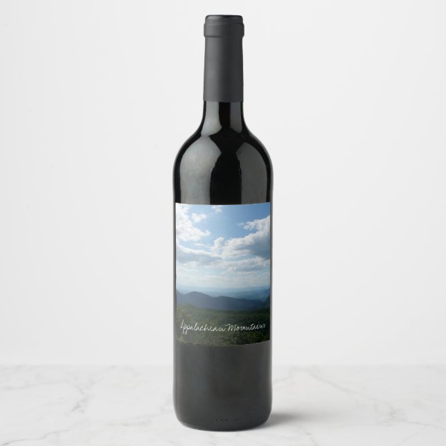 Appalachian Mountains II Shenandoah Vinflaska Etikett (Framsida)