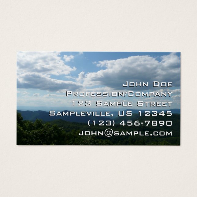 Appalachian Mountains II Shenandoah Visitkort (Framsidan)